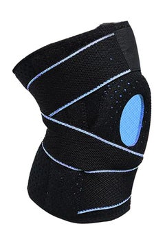 Knee Support Brace Open-Patella Gel Pads Knee Brace Side Stabilizers Adjustable and Breathable Knee Supports, Joint Pain Relief Injury Recovery for Men and Women Blue(1 piece)