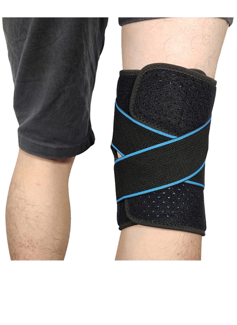 KASTWAVE - Knee Support Brace Open-Patella Gel Pads Knee Brace Side Stabilizers Adjustable and Breathable Knee Supports, Joint Pain Relief Injury Recovery for Men and Women Blue(1 piece) - Image 1