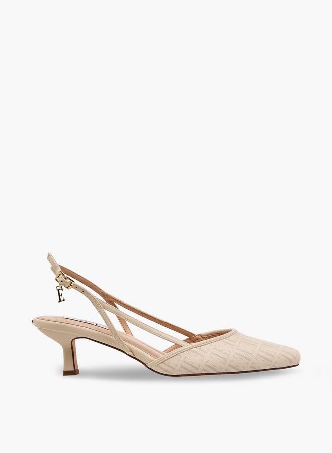ELLE Women Printed Kitten Heel Shoes - Image 3
