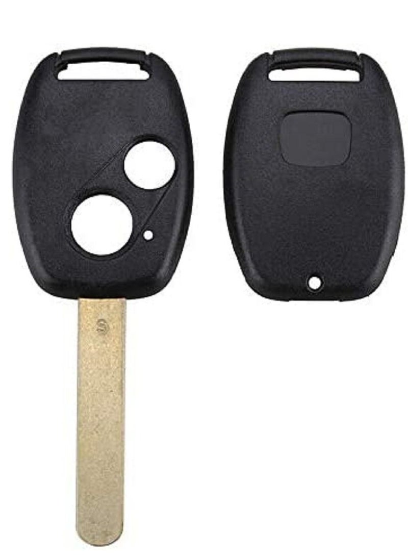 2 Button Uncut Key Shell Case For Honda Accord Civic Jazz Fit City Odyssey CRV Pilot Replacement Key Shell