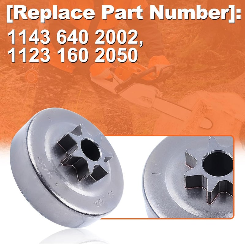 Mtanlo .325"-7T Clutch Drum Spur Sprocket Cover Kit for Stihl MS231 MS251 MS241 MS231C MS241C MS251C Chainsaw 1143 640 2002 - Image 4