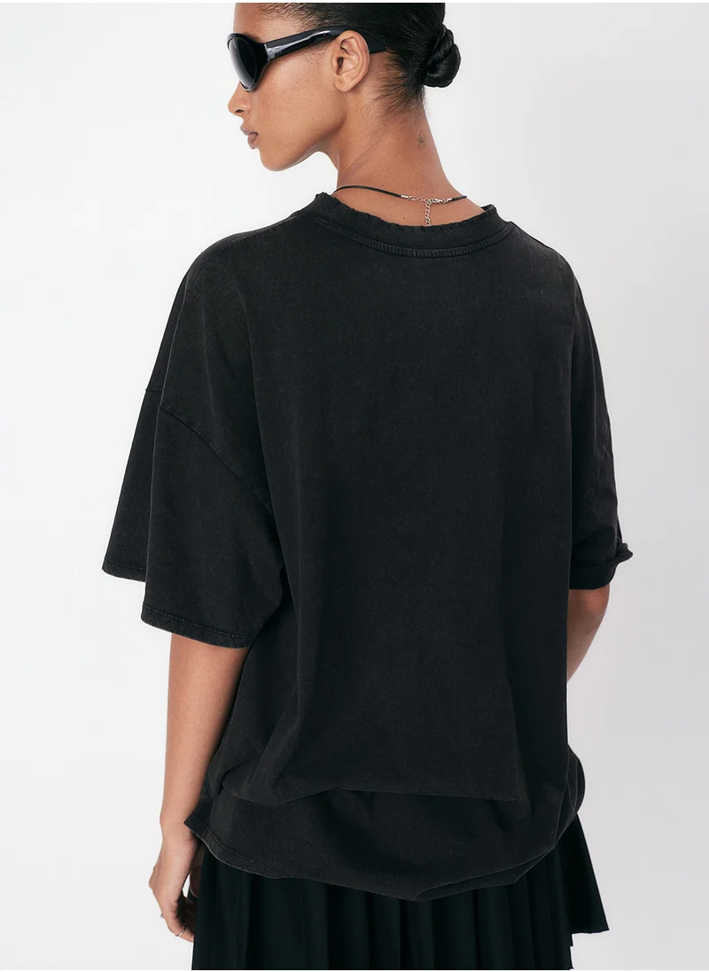 H&M Oversized Printed T-Shirt