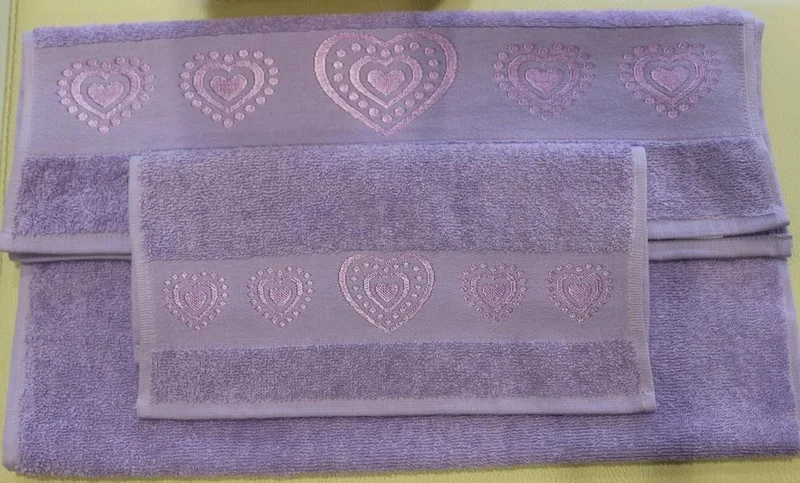 Ender Home Valentine's and Mother's Day Gift Set of 2 Towels with Hearts