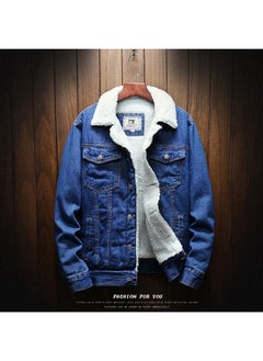 Button Denim Jacket Dark Blue