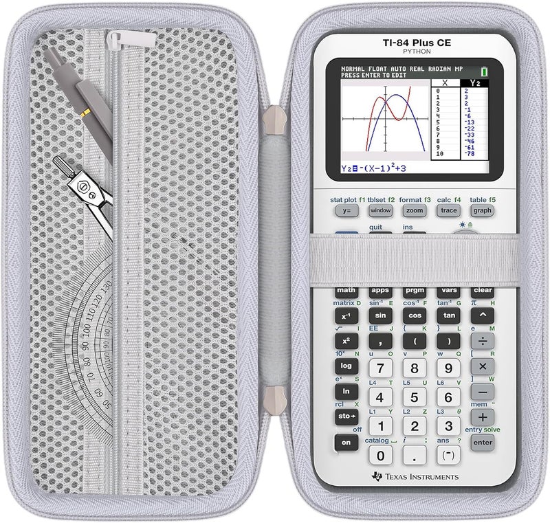 Khanka Hard Travel Case Replacement for Texas Instruments TI-83 Plus/TI-84 Plus/TI-84 Plus CE Color Graphing Calculator, Case Only (Bright White) - Image 1