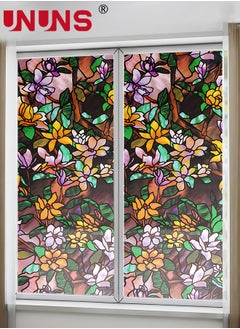 UNUNS 2-Roll PVC Glass Window Stickers,Waterproof Summer Magnolia Window Privacy Film,Static Non-Adhesive Glass Film Decorative,45x100x2cm  - Image 4
