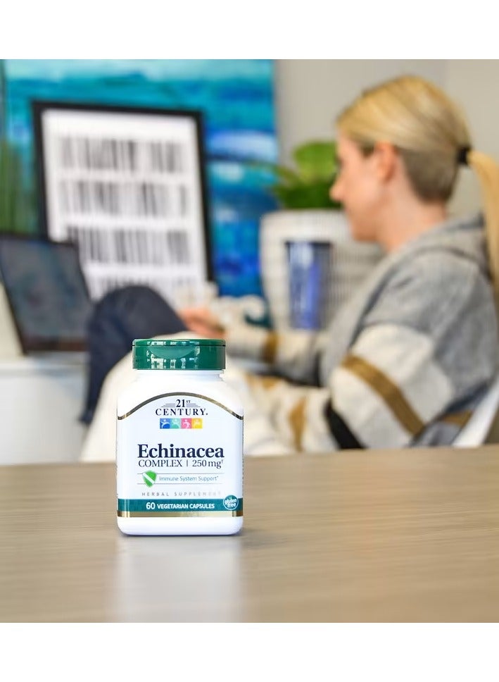 21st Century Echinacea Complex 250 mg 60 Vegetarian Capsules 125 mg per Capsule - Image 3