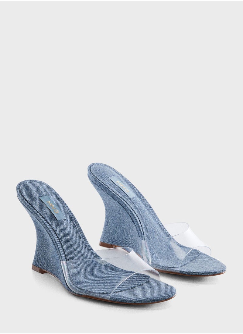 MANGO - Rio Wedge Sandals - Image 1
