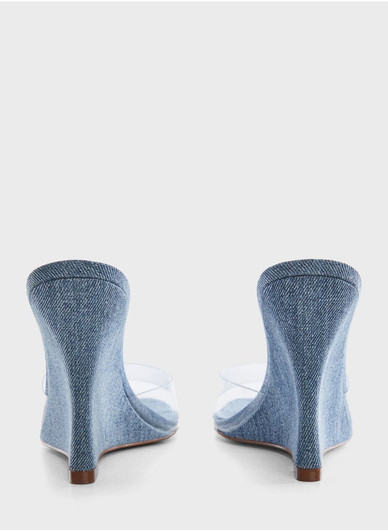 MANGO - Rio Wedge Sandals - Image 1