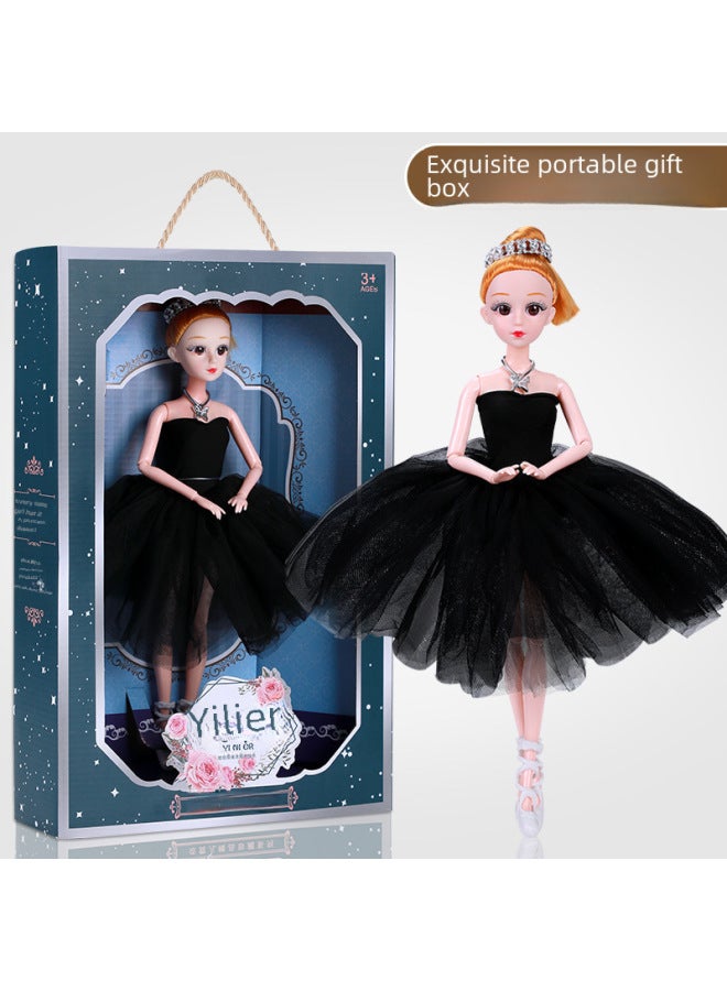 Children Heart Barbie Doll Gift Box Set Ballet Dance Girl Princess Training Organ Small Gift Children Toy-Height:Black Ballet - Image 2