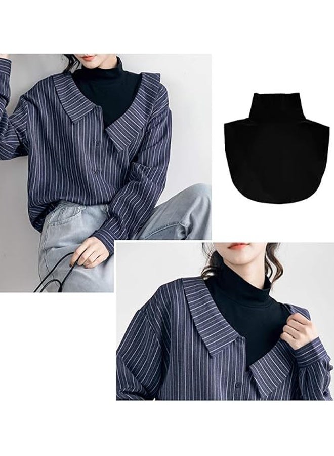 KANGLI 3 Pcs Fake Collar Detachable Turtleneck, Velvet Women's Mock Turtleneck Winter Collar Wrap for Women Girls - Image 2