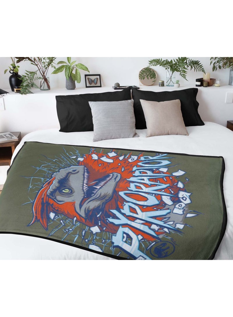 UNIVERSAL Universal Jurassic World Dominion Polar Fleece Blanket for Kids | All-Season, Ultra Soft, Fade Resistant (Official Universal Product)  - Image 2