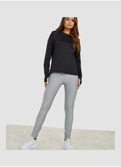 Styli Thumbhole & Tonal Piping Detail Long Sleeve Active Top  - Image 2