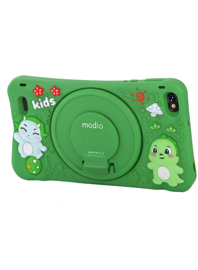 MODIO TAB Modio M796 Kids Tablet – 7 Inch HD Display, Android 13, 6GB RAM + 256GB Storage, 4000mAh Battery, Dual Camera, Single SIM, Cartoon Silicone Case (Green) - Image 2