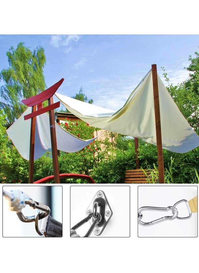 GNAFOTU Heavy Duty Sun Shade Sail Fixing Kit for Garden Triangle and Square, Rectangle 304 Stainless Steel Sun Shade Sail Fixing Hardware Accessories Kit  - Image 5