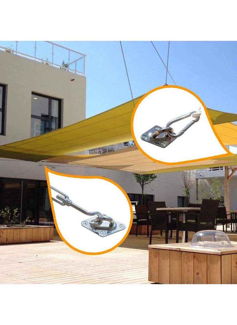 GNAFOTU Heavy Duty Sun Shade Sail Fixing Kit for Garden Triangle and Square, Rectangle 304 Stainless Steel Sun Shade Sail Fixing Hardware Accessories Kit  - Image 2