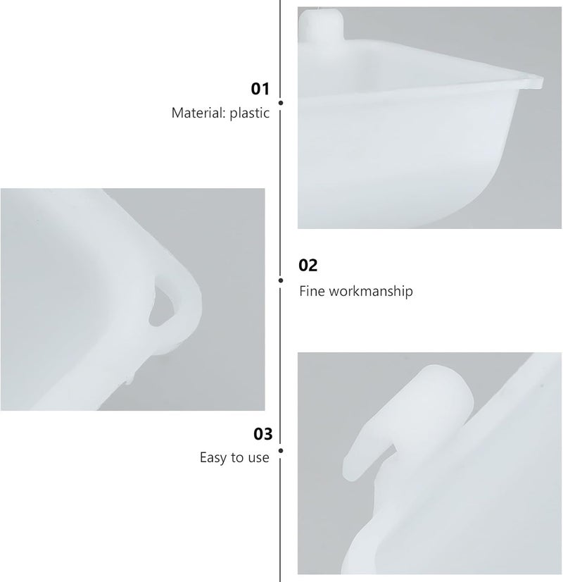 VOSAREA 5pcs White Thickened Pigeon Food Box Bird Feeding Trough Sturdy Pigeon Cage Supplies for Parrot and Feeding - Image 3