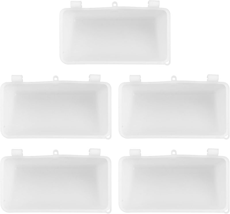 VOSAREA 5pcs White Thickened Pigeon Food Box Bird Feeding Trough Sturdy Pigeon Cage Supplies for Parrot and Feeding - Image 1