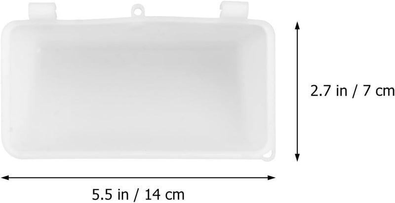 VOSAREA 5pcs White Thickened Pigeon Food Box Bird Feeding Trough Sturdy Pigeon Cage Supplies for Parrot and Feeding - Image 2