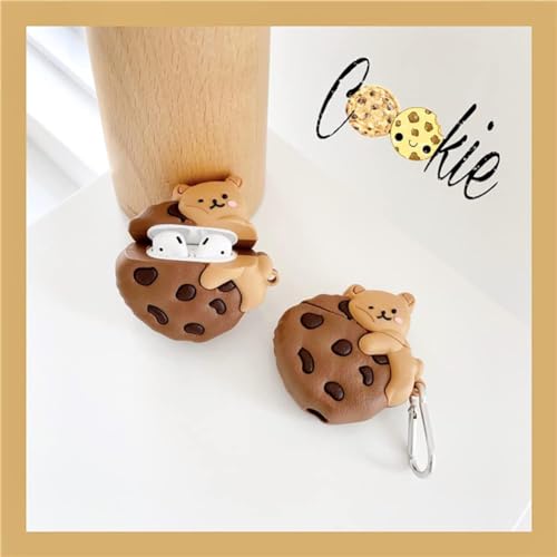 Meyaar Silicone Case for Apple Airpods Pro 3 (2025) Cute Design for Airpods Pro 3 with Keychain Shockproof Protective Case Cover (Cookies (Brown)) - Image 5
