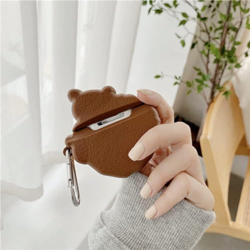 Meyaar Silicone Case for Apple Airpods Pro 3 (2025) Cute Design for Airpods Pro 3 with Keychain Shockproof Protective Case Cover (Cookies (Brown)) - Image 4