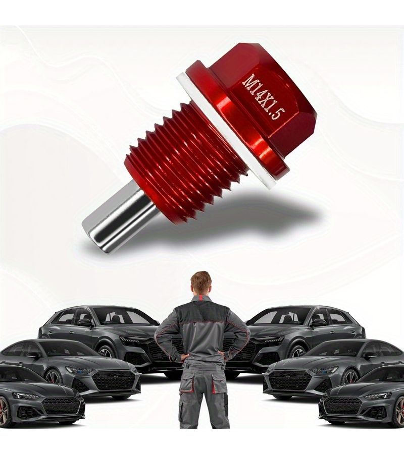 Red M14x1.5 Aluminum Oil Drain Screw Remover with Repair Kit for Ford Hyundai Kia - Image 4