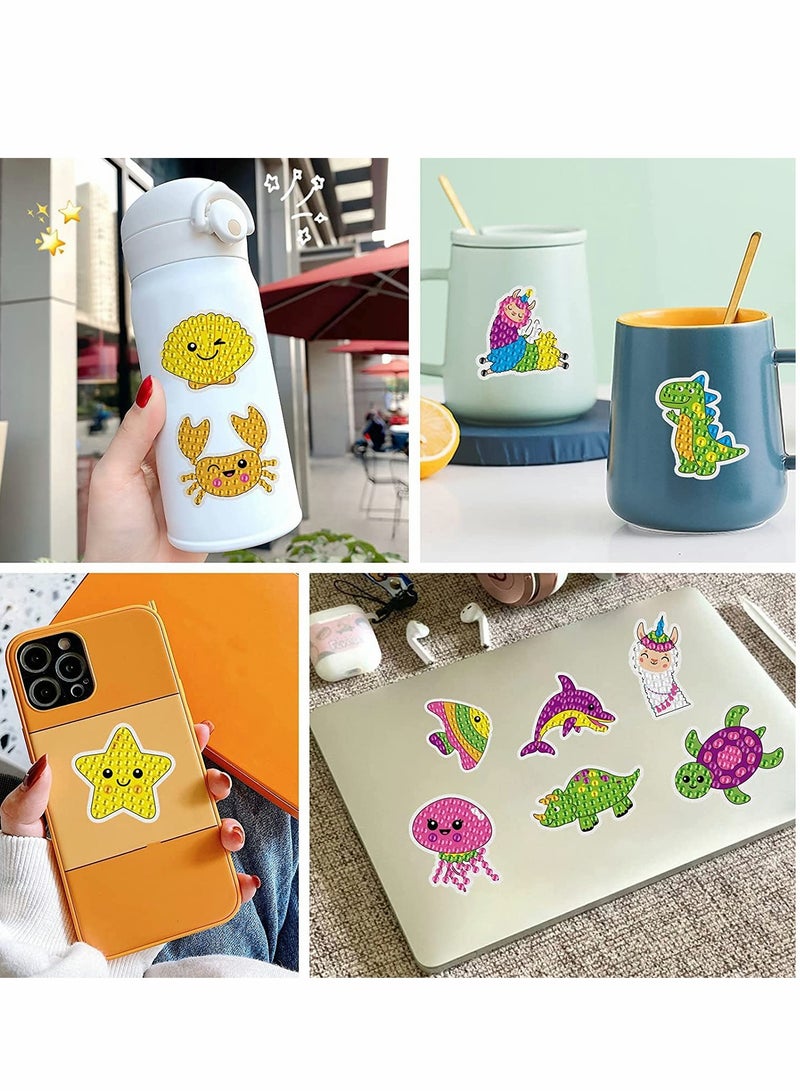 SYOSI Diamond Painting Kits for Kids, Fun DIY Mosaic Stickers by Numbers Kits, Creative Arts and Crafts Set, and Handmade Gift for Children - Image 2
