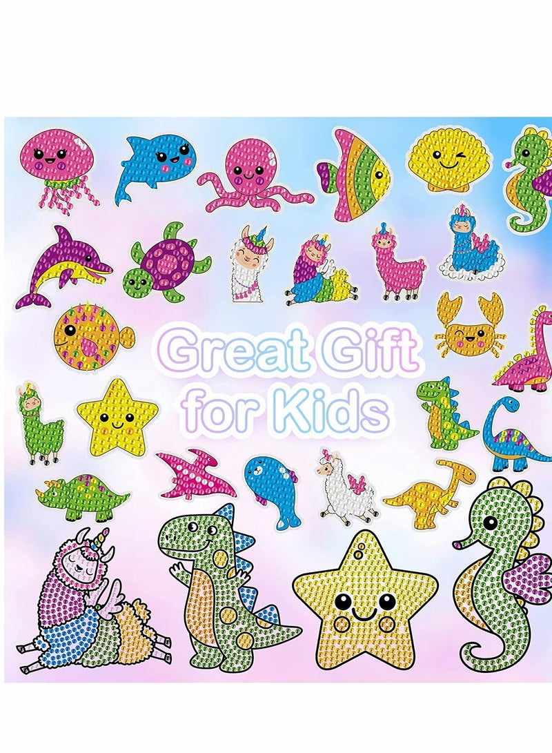 SYOSI Diamond Painting Kits for Kids, Fun DIY Mosaic Stickers by Numbers Kits, Creative Arts and Crafts Set, and Handmade Gift for Children - Image 3