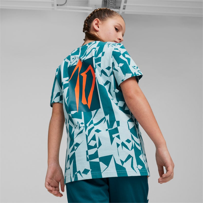 PUMA NEYMAR JR Creativity Youth Blue T-shirt - Image 4