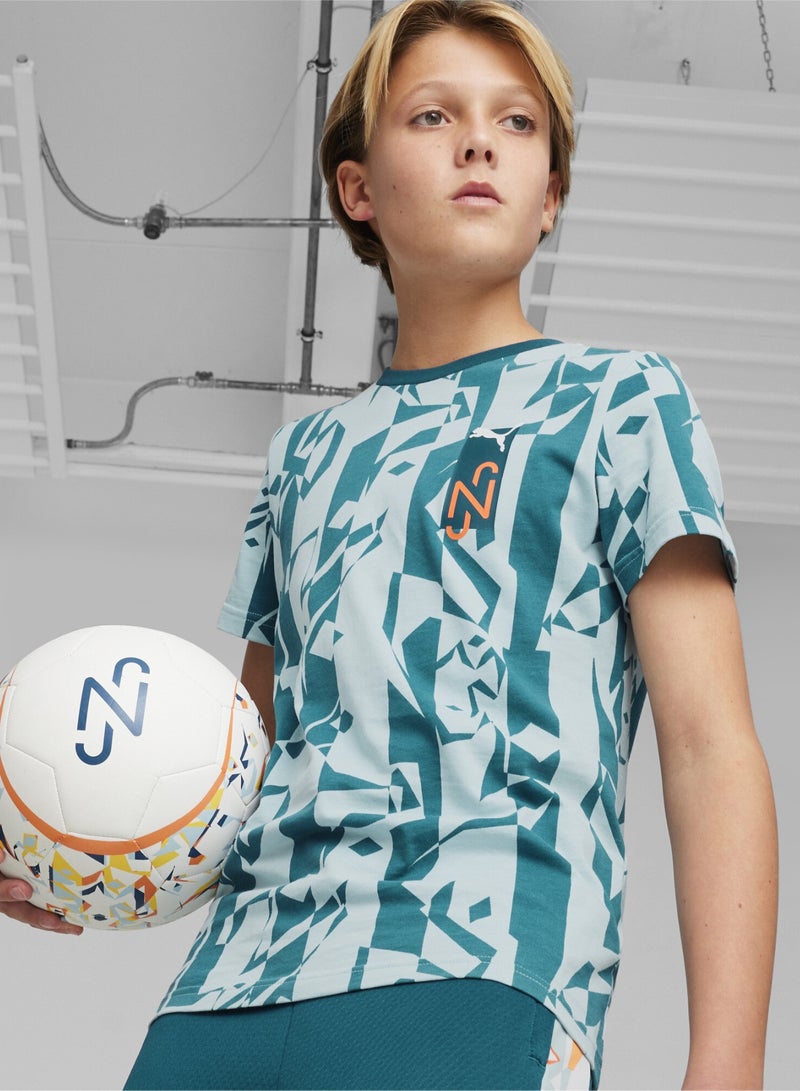 PUMA NEYMAR JR Creativity Youth Blue T-shirt - Image 1