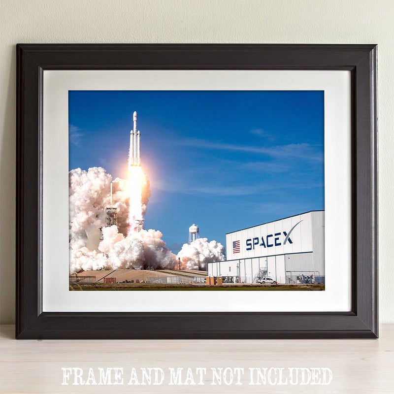 Make Em Laugh Astronomy Poster - SpaceX Rocket Launch v2-11x14 Unframed Art Print - Vintage Posters for Dark Academia  Space Poster for Astronomers and Space Exploration Enthusiasts - Image 1