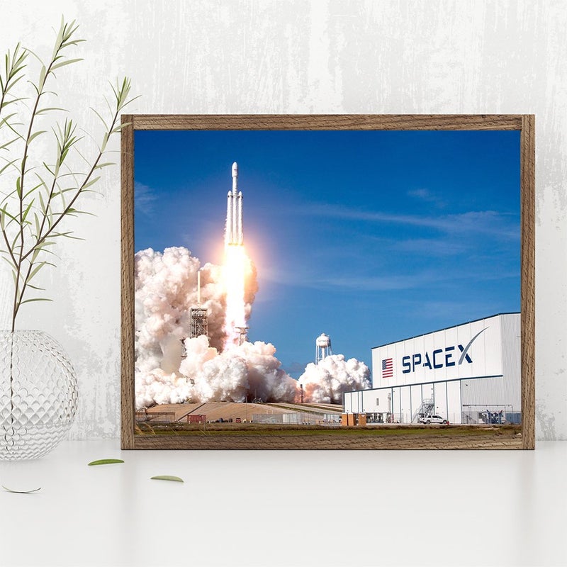 Make Em Laugh Astronomy Poster - SpaceX Rocket Launch v2-11x14 Unframed Art Print - Vintage Posters for Dark Academia  Space Poster for Astronomers and Space Exploration Enthusiasts - Image 2