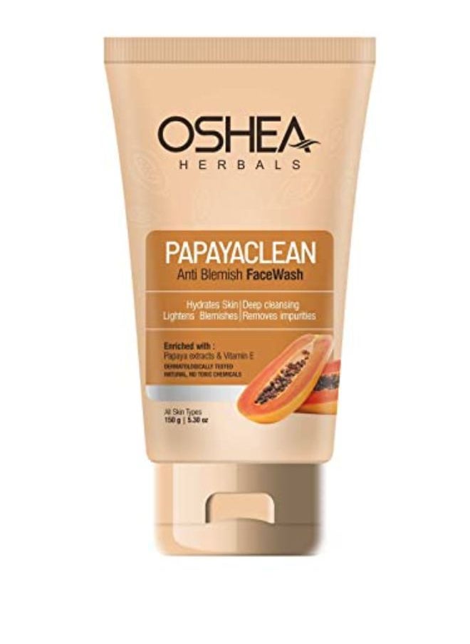 OSHEA - Papaya Clean Anti Blemishes Face Wash 150 G - Image 1