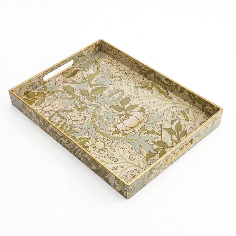 AGIOTA Coffee Table Trays for Living Room Serving Tray with Handles, Modern Large Tray for Ottoman Coffee Table - Image 1