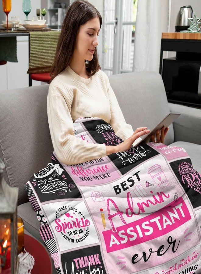 Jnufoju Administrative Assistant Gifts for Women, Administrative Professional Day Gifts, Admin Assistant Appreciation Gift for Women, Chaos Coordinator Gifts for Admin Assistants Throw Blankets 60" x 50" - Image 4