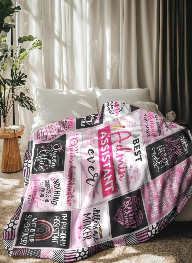 Jnufoju Administrative Assistant Gifts for Women, Administrative Professional Day Gifts, Admin Assistant Appreciation Gift for Women, Chaos Coordinator Gifts for Admin Assistants Throw Blankets 60" x 50" - Image 5