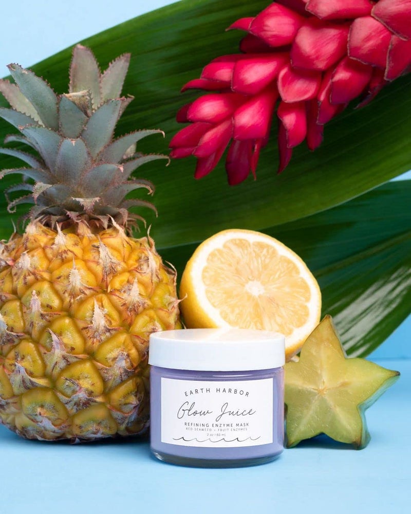 Earth Harbor | GLOW JUICE Refining Enzyme Mask | 100% Natural & Nontoxic | Red Seaweed + Fruit Enzymes | Brightens and Clarifies |2 oz - Image 4