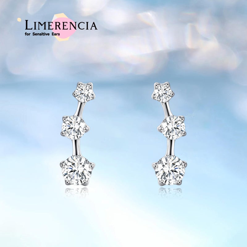 limerencia ASTM F136 Threadless Push in Titanium Earrings,Hypoallergenic Flat Back Cubic Zirconia G23 18G 6mm 8mm Body Piercing Studs for Cartilage Helix Tragus Conch(a pair) - Image 4