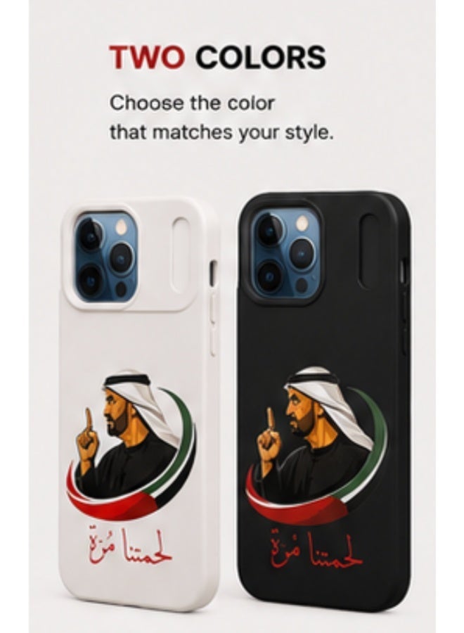 غطاء هاتف فاخر غير لامع بتصميم إماراتي، ممتص للصدمات ومتوافق مع الشحن اللاسلكي - Image 5