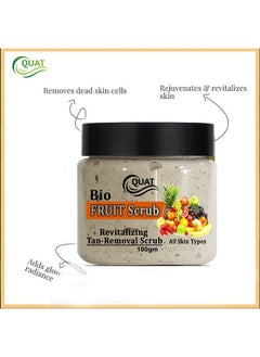 Quat Bio Fruit Face Scrub For Glowing Skinoilydry Skinwomenmen (100Gm)  - Image 2