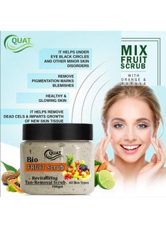 Quat Bio Fruit Face Scrub For Glowing Skinoilydry Skinwomenmen (100Gm)  - Image 3