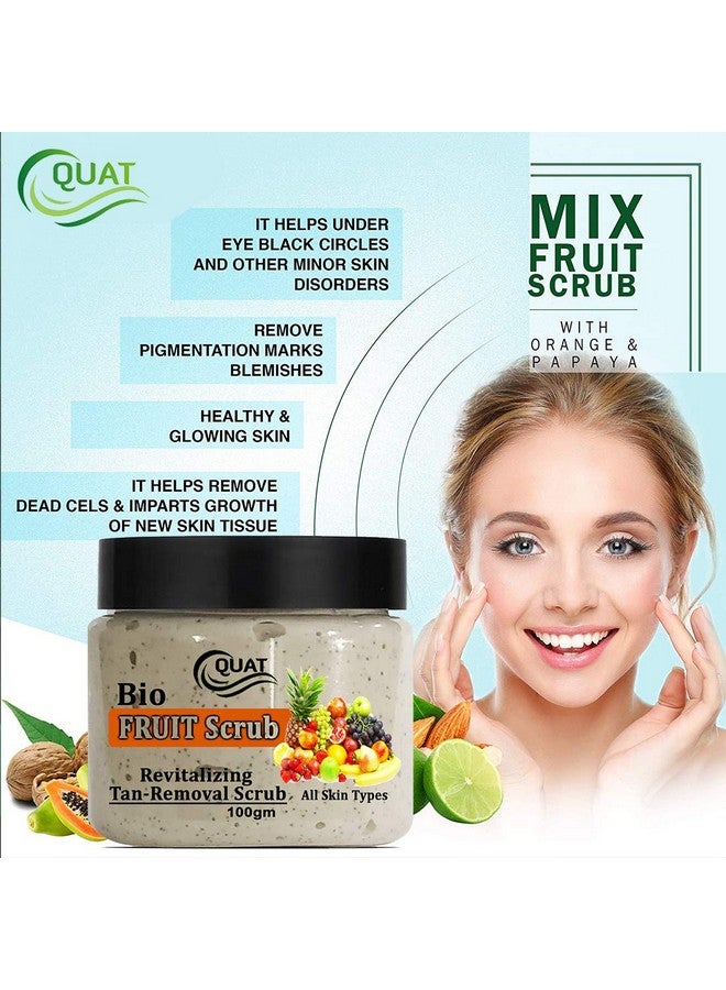 كوات مقشر الوجه من بيو فروت للبشرة الدهنية والجافة للنساء (100 جم) - Image 3