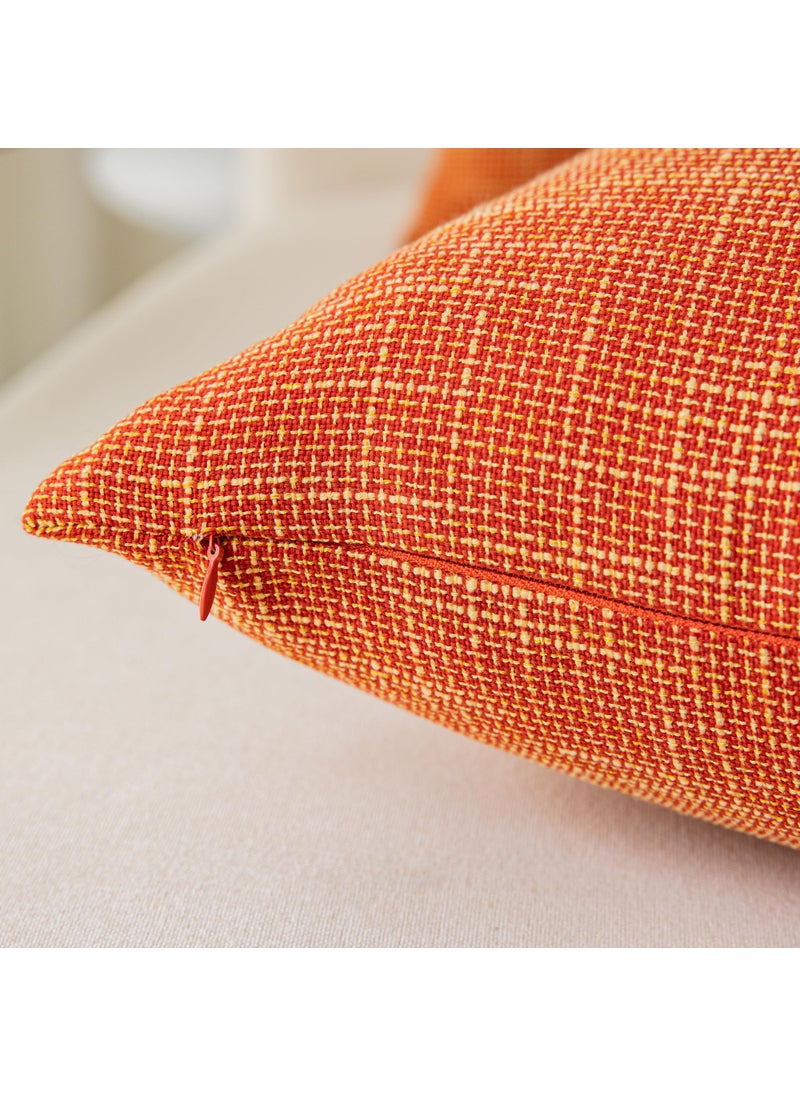 K KEVIN TEXTILE Kevin Textile Fall Pillow Cover Decor Lined Linen Throw Pillow Cases Cushion Cover Seasonal Autumn Pillow Covers for Chair  18 ""x18 ""(2 Pack  Orange)  - Image 2