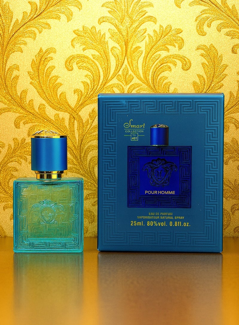 سمارت كولكشن  عطر رجالي رائع يدوم طويلاً | المجموعة الذكية رقم 401 | عطر فاكهي يدوم طويلاً للرجال | عطر عنبري وعطري - 25 مل أو دو برفيوم - Image 1