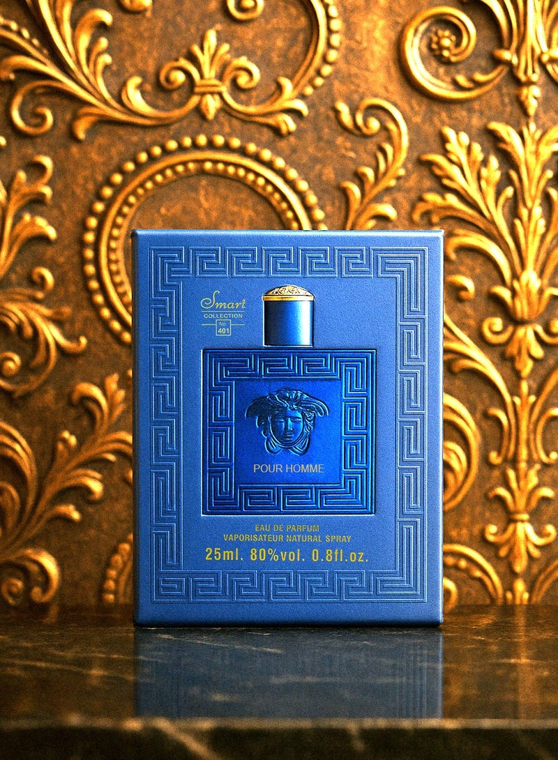 سمارت كولكشن  عطر رجالي رائع يدوم طويلاً | المجموعة الذكية رقم 401 | عطر فاكهي يدوم طويلاً للرجال | عطر عنبري وعطري - 25 مل أو دو برفيوم - Image 3