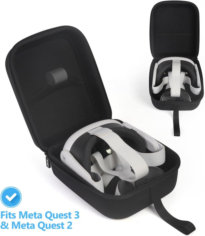 JSVER Carrying Case for Meta Quest 3S JSVER Hard Case for Quest 3S Quest 3 Quest 2 VR Gaming Headset Travel Storage Case for Oculus Quest 3 and Touch Controller Accessories Not Fit for Elite Strap - Image 2