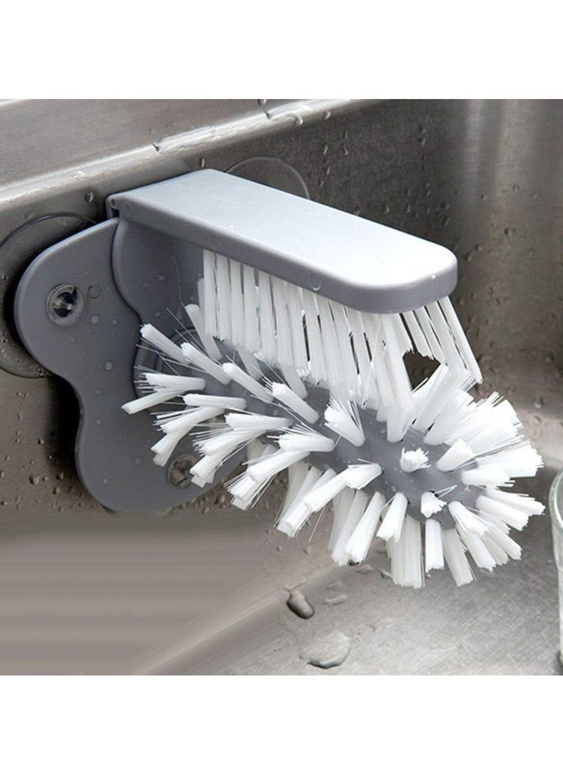 أوزيغالور مغسلة زجاج مع فرشاة ذات جانبين لتنظيف الزجاجات والقناني في المطعم والمطبخ مع الصفائح الانسحابية - Image 5