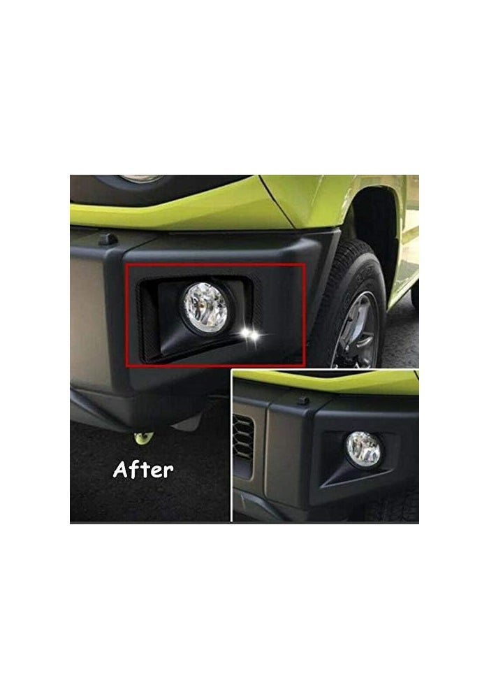 DEMULAX Carbon Fiber Fog Lamp Light Cover Trim for Jimny JB64W - Image 5