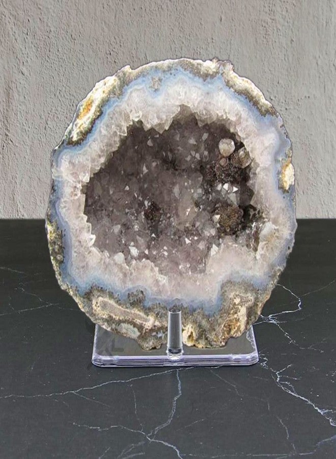 OnFireGuy 4.25" Three-Peg Acrylic Display Stand Easel | 4-1/4" W x 3-1/2" D x 1-3/4" H | Ideal for Displaying Mineral Rocks, Gemstones, Fossils, Geodes, Coral Pieces, Seashells, Rock Specimens, Crystals, Agates - Image 2