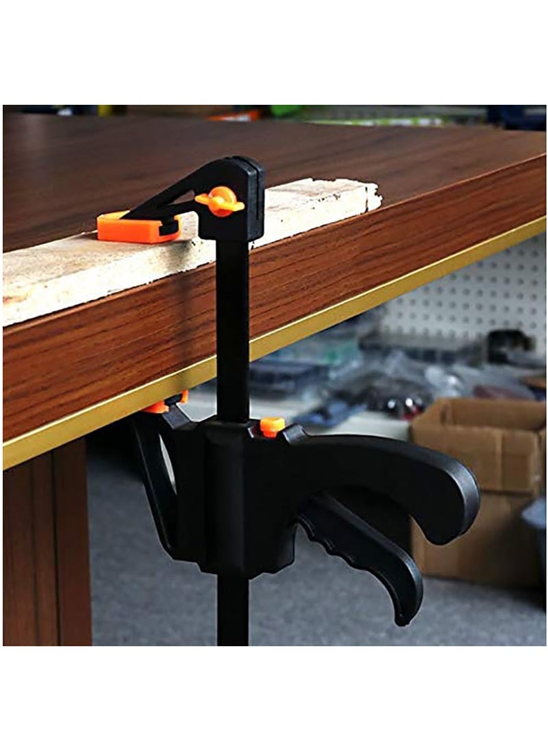Rubik 12 inch Bar Clamps for Woodworking, 4 Pack Quick Grip F Clip Carpenter Tools, Practical Steel Heavy Duty Spreader Rocker Clip DIY Hand Tool Kit for Wood Working  - Image 4